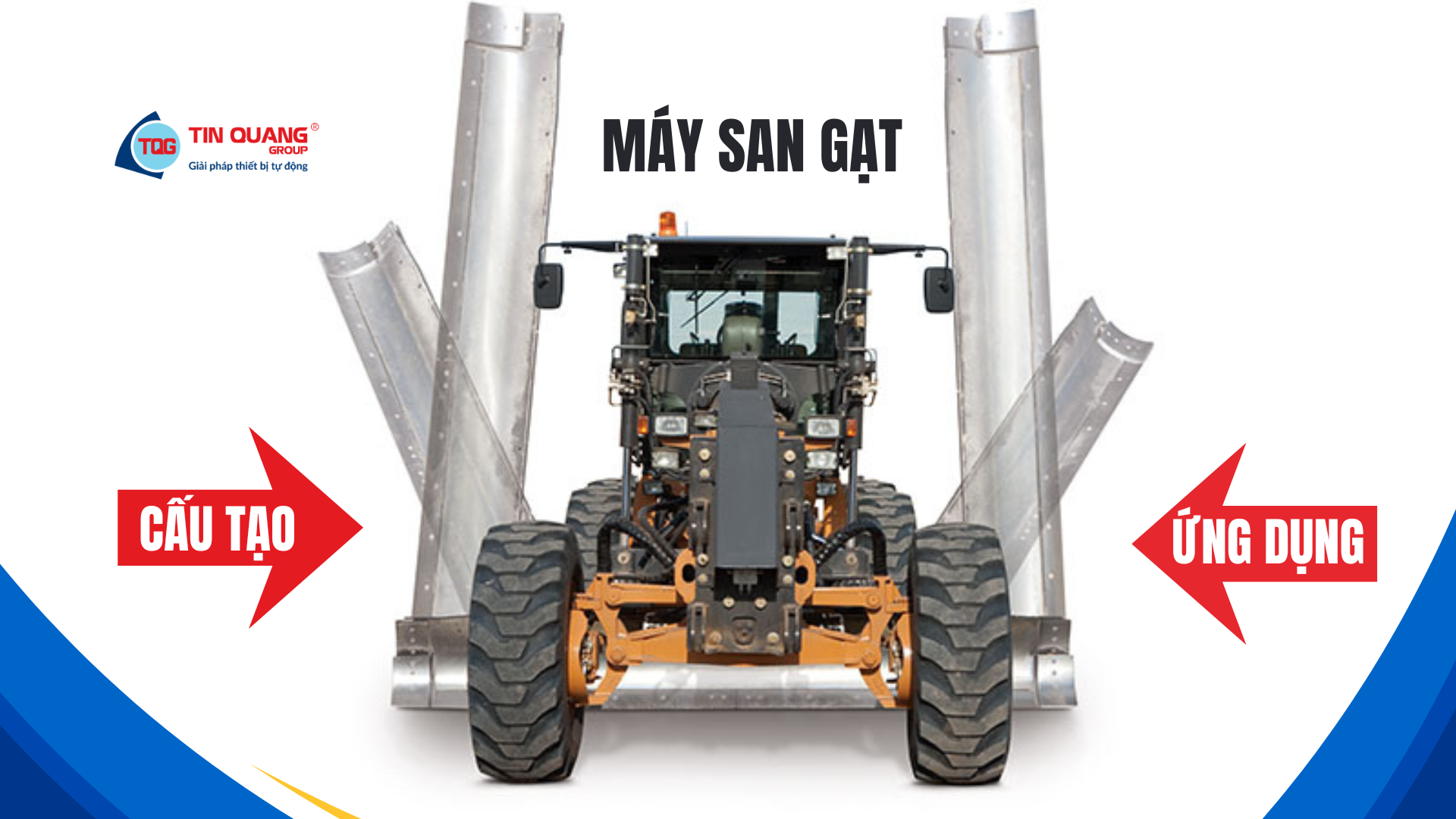 Mô tả cấu tạo máy san gạt
